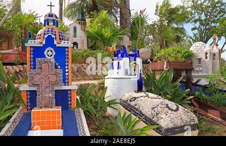 Cimetière traditionnel mexicain, Riviera Maya, Mexique Banque D'Images