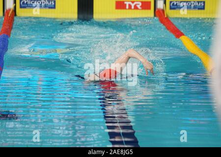 Glasgow, Royaume-Uni, 7 décembre 2019 : Andrea Freya remporte le 200 m nage libre Femmes de LEN European Short Course du Championnat de natation 2019, Glashow, UK. Credit : Pawel Pietraszewski / Alamy Live News Banque D'Images