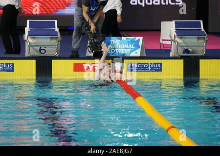 Glasgow, Royaume-Uni, 7 décembre 2019 : Andrea Freya remporte le 200 m nage libre Femmes de LEN European Short Course du Championnat de natation 2019, Glashow, UK. Credit : Pawel Pietraszewski / Alamy Live News Banque D'Images
