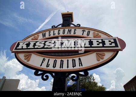 Signe pour Bienvenue à Kissimmee florida usa Banque D'Images