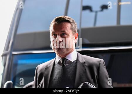 7 décembre 2019, Ewood Park, Blackburn, Angleterre ; Sky Bet Championship, les Blackburn Rovers v Derby County : Derby County, entraîneur gardien Shay donné, arrive à Ewood Park Crédit : Simon Whitehead/News Images Banque D'Images