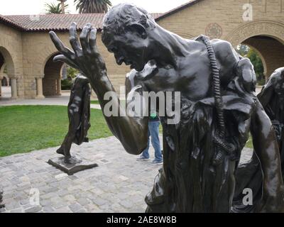 Les Bourgeois de Calais, une sculpture d'Auguste Rodin, à l'entrée de l'Université de Stanford en Californie, USA Banque D'Images