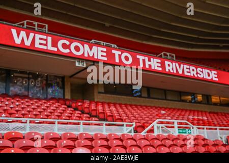 7 décembre 2019, Stade Riverside, Middlesbrough, Angleterre ; Sky Bet Championship, Middlesbrough v Charlton Athletic : stade Riverside prête à accueillir Charlton Crédit : Craig Milner/News Images Banque D'Images