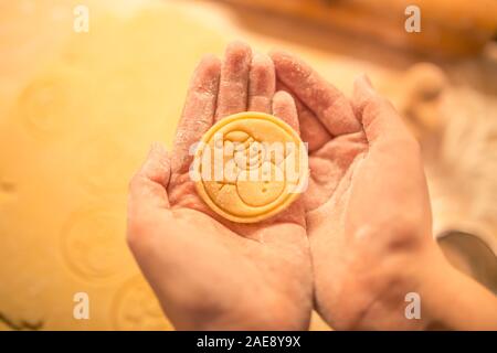 La Pâte à biscuits de sucre estampillé - Made With Love Banque D'Images