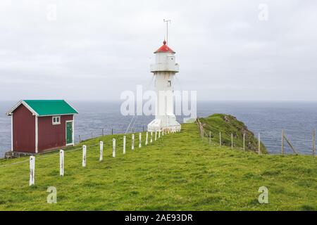 Akraberg Suduroy, phare, Îles Féroé Banque D'Images