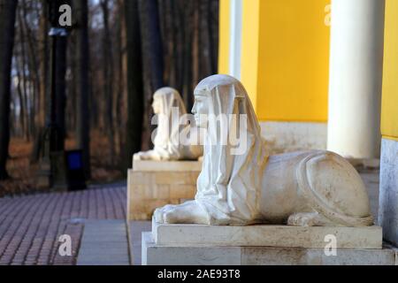 Photo de sculpture de Sphinx in le parc de Moscou Banque D'Images