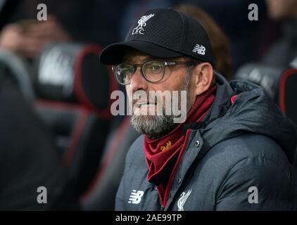 Bournemouth, Royaume-Uni. 07Th Dec, 2019. JŸrgen Klopp manager de Liverpool au cours de la Premier League match entre Bournemouth et Liverpool au stade de la Goldsands, Bournemouth, Angleterre le 7 décembre 2019. Photo par Andy Rowland. Credit : premier Media Images/Alamy Live News Banque D'Images