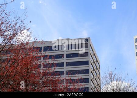 Portland, Oregon / USA - Circa 2019 : Extérieur de l'Oregonian sait aussi que vivre dans l'Oregon bureaux centre-ville de Portland en Oregon. Banque D'Images