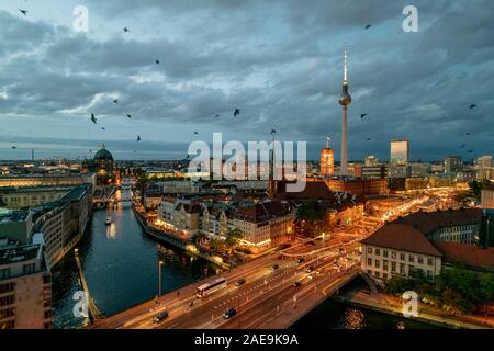 Belle vue panoramique sur Berlin Banque D'Images