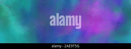 Diffuser la bannière peint texture background avec teal bleu, violet modérée et légère couleur verte. peut être utilisée comme papier peint, poster ou toile de l'art. Banque D'Images