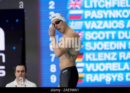 Andreas Vazaios (GRE) pendant l'LEN Petit cours de natation le 6 décembre 2019. En 2019 Tollcross Stadium à Glasgow (Royaume-Uni) Photo : Soenar Chamid/SCS/AFLO Banque D'Images