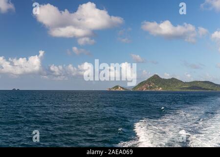 Îles inhabitées près de Carriacou, Grenade Banque D'Images