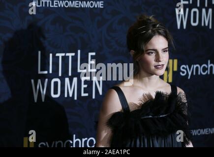 New York, USA. 07Th Dec, 2019. Emma Watson arrive sur le tapis rouge à la 'Petite femme" en première mondiale au Musée d'Art Moderne le Samedi, Décembre 07, 2019 à New York. Photo de John Angelillo/UPI UPI : Crédit/Alamy Live News Banque D'Images