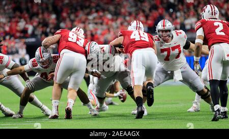 Indianapolis, Indiana, USA. 7 Décembre, 2019. au grand championnat NCAA football 10 jeu entre le Wisconsin Badgers & Ohio State Buckeyes au Lucas Oil Stadium à Indianapolis, Indiana. JP Waldron/Cal Sport Media/Alamy Live News Banque D'Images