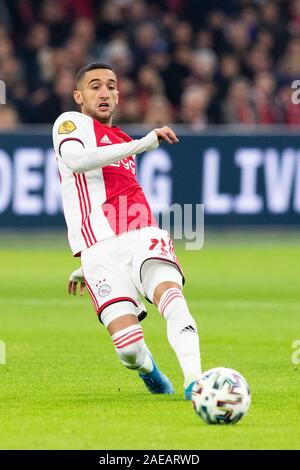 AMSTERDAM , 06-12-2019 , JohanCruyff Arena , de l'Eredivisie néerlandaise Football la saison 2019 / 2020 . Hakim Ziyech pendant le match Ajax - Willem II Banque D'Images