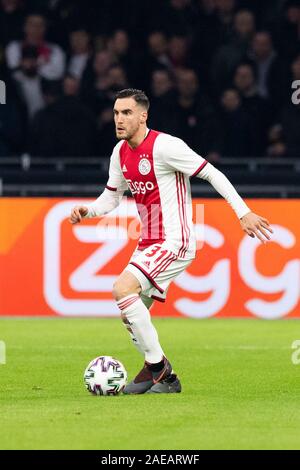 AMSTERDAM , 06-12-2019 , JohanCruyff Arena , de l'Eredivisie néerlandaise Football la saison 2019 / 2020 . Nico Tagliafico lors du match Ajax - Willem II Banque D'Images