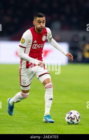 AMSTERDAM , 06-12-2019 , JohanCruyff Arena , de l'Eredivisie néerlandaise Football la saison 2019 / 2020 . Hakim Ziyech pendant le match Ajax - Willem II Banque D'Images