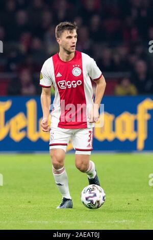 AMSTERDAM , 06-12-2019 , JohanCruyff Arena , de l'Eredivisie néerlandaise Football la saison 2019 / 2020 . Joel Veltman lors du match Ajax - Willem II Banque D'Images