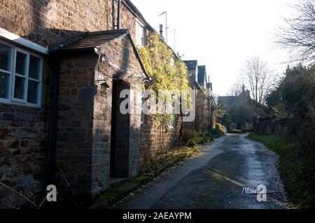 South Newington village en hiver, Oxfordshire, England, UK Banque D'Images