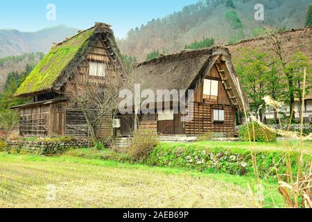 Villages historiques de Shirakawa-go, l'un des sites historiques du Japon. Banque D'Images