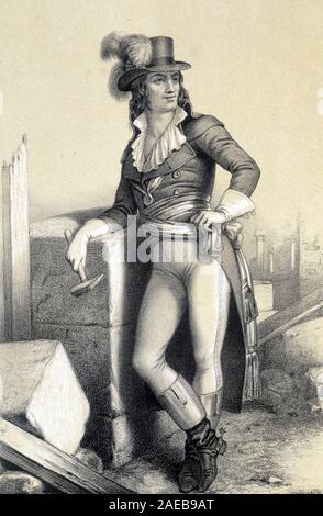 Portrait de Jean Marie Collot d'Herbois (1750-1796), homme politique français. dans 'Galerie historique de la Révolution française de Albert Maurin, 18 Banque D'Images