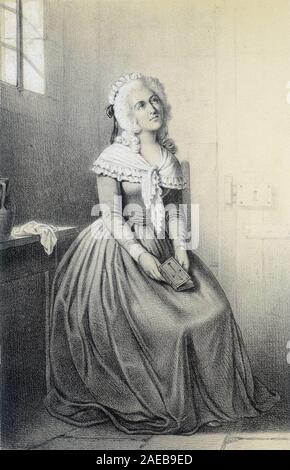 Mme Elisabeth dans 'Galerie historique de la Révolution française de Albert Maurin, 1843 Banque D'Images
