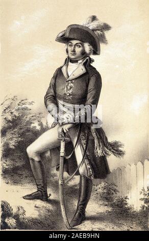 Jean Baptiste Jourdan (1762 - 1833) - dans 'Galerie historique de la Révolution française de Albert Maurin, 1843 Banque D'Images