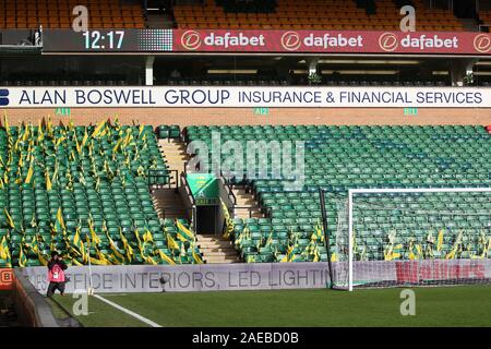 Norwich, Royaume-Uni. Le 08 mai 2019. Une vue générale du sol avant le premier match de championnat entre Norwich City et Sheffield United à Carrow Road Le 8 décembre 2019 à Norwich, Angleterre. (Photo par Mick Kearns/phcimages.com) : PHC Crédit Images/Alamy Live News Banque D'Images