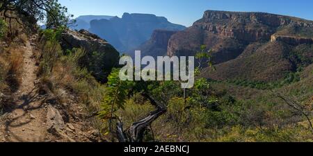 Le sentier de randonnée Leopard dans le blyde river canyon, Mpumalanga, Afrique du Sud Banque D'Images