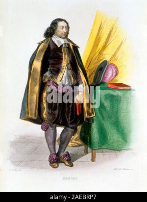 Portrait de Blaise Pascal - dans "Le Plutarque Français', par Mennechet, 1844-87 Banque D'Images