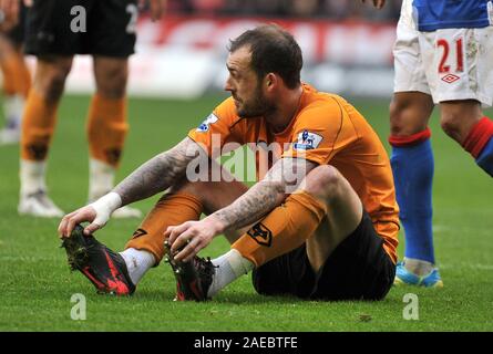 10 mars 2012. Soccer - Football Premiership - Wolverhampton Wanderers contre Blackburn Rovers. Steven Fletcher de Wolverhampton Wanderers a l'air abattu. Photographe : Paul Roberts/Oneuptop/Alamy. Banque D'Images