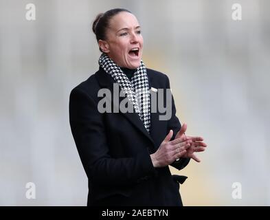 Manchester United l'entraîneur-chef Casey Stoney au cours de la FA Women's super match de championnat à Leigh Sports Village Stadium, Manchester. Banque D'Images