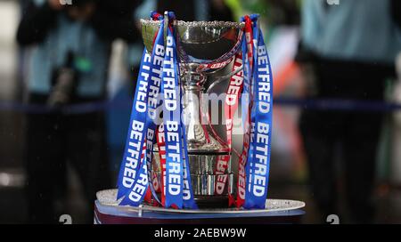 Une vue générale du trophée avant la finale de la Coupe écossais Betfred à Hampden Park, Glasgow. Banque D'Images