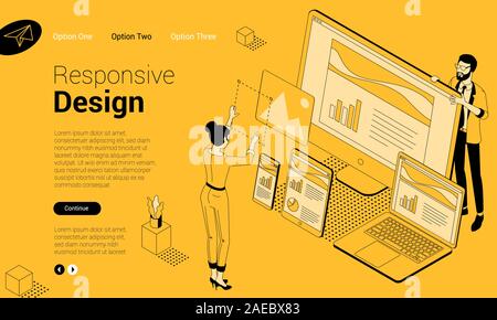 Notion de vecteur responsive web design pour Illustration de Vecteur