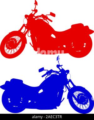 Silhouettes noires Motocross rider sur une moto. Illustrations vectorielles. Illustration de Vecteur