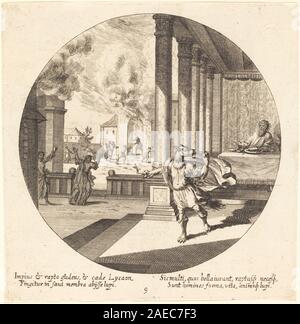 Jove tourne Lycaon en loup ; 1665Andreas Georg date de Wolfgang, l'Aîné, Jove tourne Lycaon en Loup, 1665 Banque D'Images