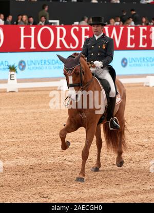 L'IFEMA, Madrid, Espagne. 29 novembre, 2019. Grand Prix de dressage, cheval de Madrid 2019 Semaine : Trofeo Universidad Alfonso X el Sabio. Claudio Castilla Banque D'Images