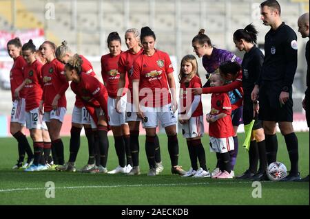 Leigh, UK. Le 08 mai 2019. LEIGH, ANGLETERRE - 8 décembre Jessica Sigsworth # 9 de Manchester United de la femme devant la Barclays FA Women's Super League match entre Manchester United et Everton à Leigh Sport Stadium, Leigh le dimanche 8 décembre 2019. (Crédit : Eddie Garvey | MI News) photographie peut uniquement être utilisé pour les journaux et/ou magazines fins éditoriales, licence requise pour l'usage commercial Crédit : MI News & Sport /Alamy Live News Banque D'Images