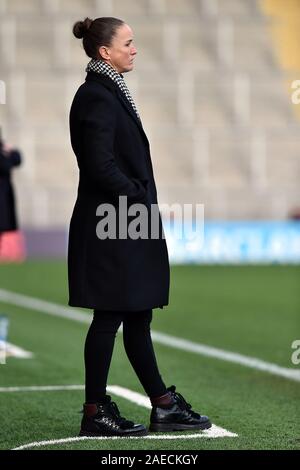 Leigh, UK. Le 08 mai 2019. LEIGH, ANGLETERRE - 8 décembre Casey Stoney Manager de Manchester United femmes au cours de la Barclays FA Women's Super League match entre Manchester United et Everton à Leigh Sport Stadium, Leigh le dimanche 8 décembre 2019. (Crédit : Eddie Garvey | MI News) photographie peut uniquement être utilisé pour les journaux et/ou magazines fins éditoriales, licence requise pour l'usage commercial Crédit : MI News & Sport /Alamy Live News Banque D'Images