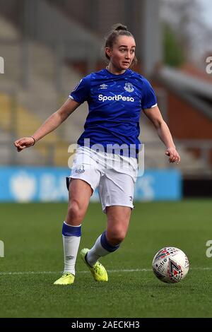 Leigh, UK. Le 08 mai 2019. LEIGH, ANGLETERRE - 8 décembre Megan Finnigan de Everton Femmes en action au cours de la Barclays FA Women's Super League match entre Manchester United et Everton à Leigh Sport Stadium, Leigh le dimanche 8 décembre 2019. (Crédit : Eddie Garvey | MI News) photographie peut uniquement être utilisé pour les journaux et/ou magazines fins éditoriales, licence requise pour l'usage commercial Crédit : MI News & Sport /Alamy Live News Banque D'Images