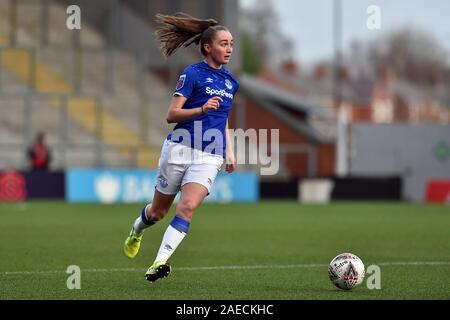 Leigh, UK. Le 08 mai 2019. LEIGH, ANGLETERRE - 8 décembre Megan Finnigan de Everton Femmes en action au cours de la Barclays FA Women's Super League match entre Manchester United et Everton à Leigh Sport Stadium, Leigh le dimanche 8 décembre 2019. (Crédit : Eddie Garvey | MI News) photographie peut uniquement être utilisé pour les journaux et/ou magazines fins éditoriales, licence requise pour l'usage commercial Crédit : MI News & Sport /Alamy Live News Banque D'Images