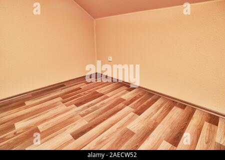 Intérieur parquet salle vide corner Banque D'Images