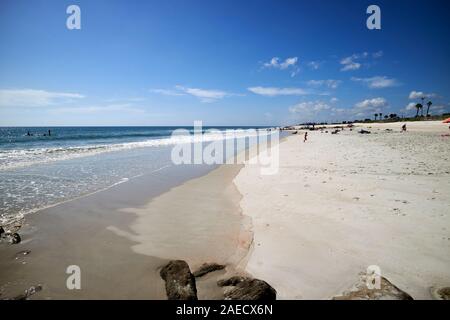 Plus en retrait de l'eau sur la plage de sable marineland florida usa Banque D'Images