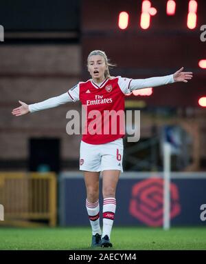High Wycombe, Royaume-Uni. Le 08 mai 2019. Leah Williamson d'Arsenal au cours de la femme FAWSL match entre la lecture et l'arsenal des Femmes Dames à Adams Park, High Wycombe, en Angleterre, le 8 décembre 2019. Photo par Andy Rowland. Credit : premier Media Images/Alamy Live News Banque D'Images