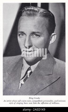 Photo en noir et blanc de Bing Crosby.