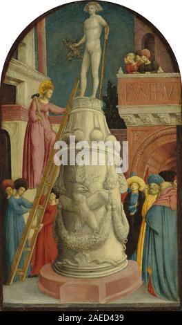 Giovanni d'Alemagna, Saint Apollonia détruit une idole païenne, c 1442-1445 Saint Apollonia détruit une idole païenne ; c. 1442/1445 Banque D'Images