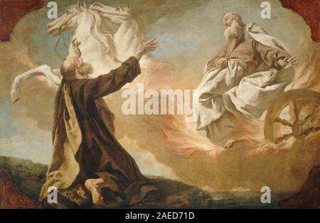 Giuseppe Angeli, Elijah reprise dans un char de feu, c'Élie 1740-1755 reprise dans un char de feu ; c. 1740/1755 Banque D'Images