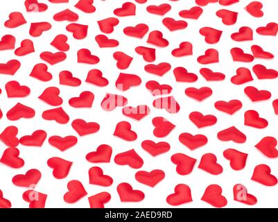 Coeur, symbole de l'amour et de la Saint-Valentin. Télévision icône rouge isolé sur fond blanc. Banque D'Images