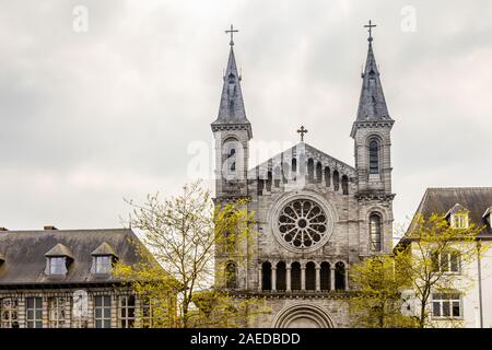 Façade de l'église des Rédemptoristes de Tournai, Belgique, Région Wallonne Banque D'Images