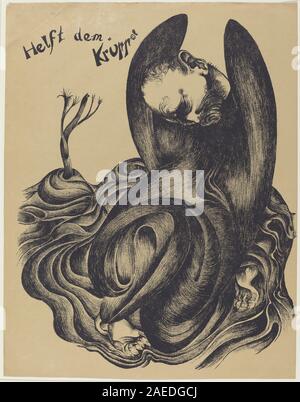 Tableau intitulé 'Help the Cripples' par Heinrich Hoerle, daté de 1920, montrant des figures humaines, l'expression, la posture, formes abstraites et commentaires sociaux. L'œuvre reflète l'expressionniste allemand du début du XXe siècle Banque D'Images